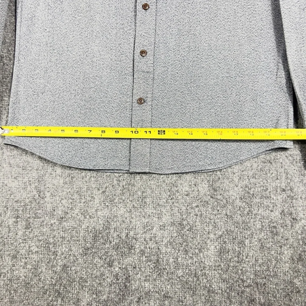 Banana Republic Mens Button Front Shirt Gray Long Sleeve Pocket Casual Small‎